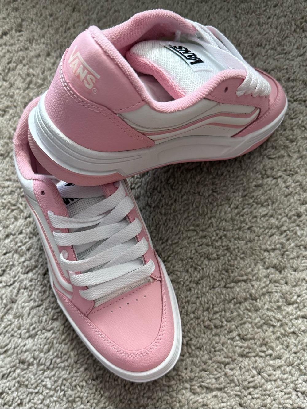 Hylane Vans Pink and White Low-Top Skate Sneakers - Picture 7 of 12